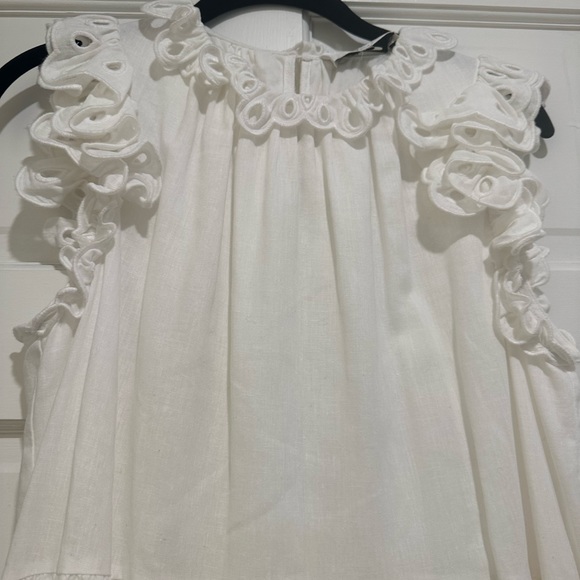 Sea White Ruffled Dress - Picture 2 of 4